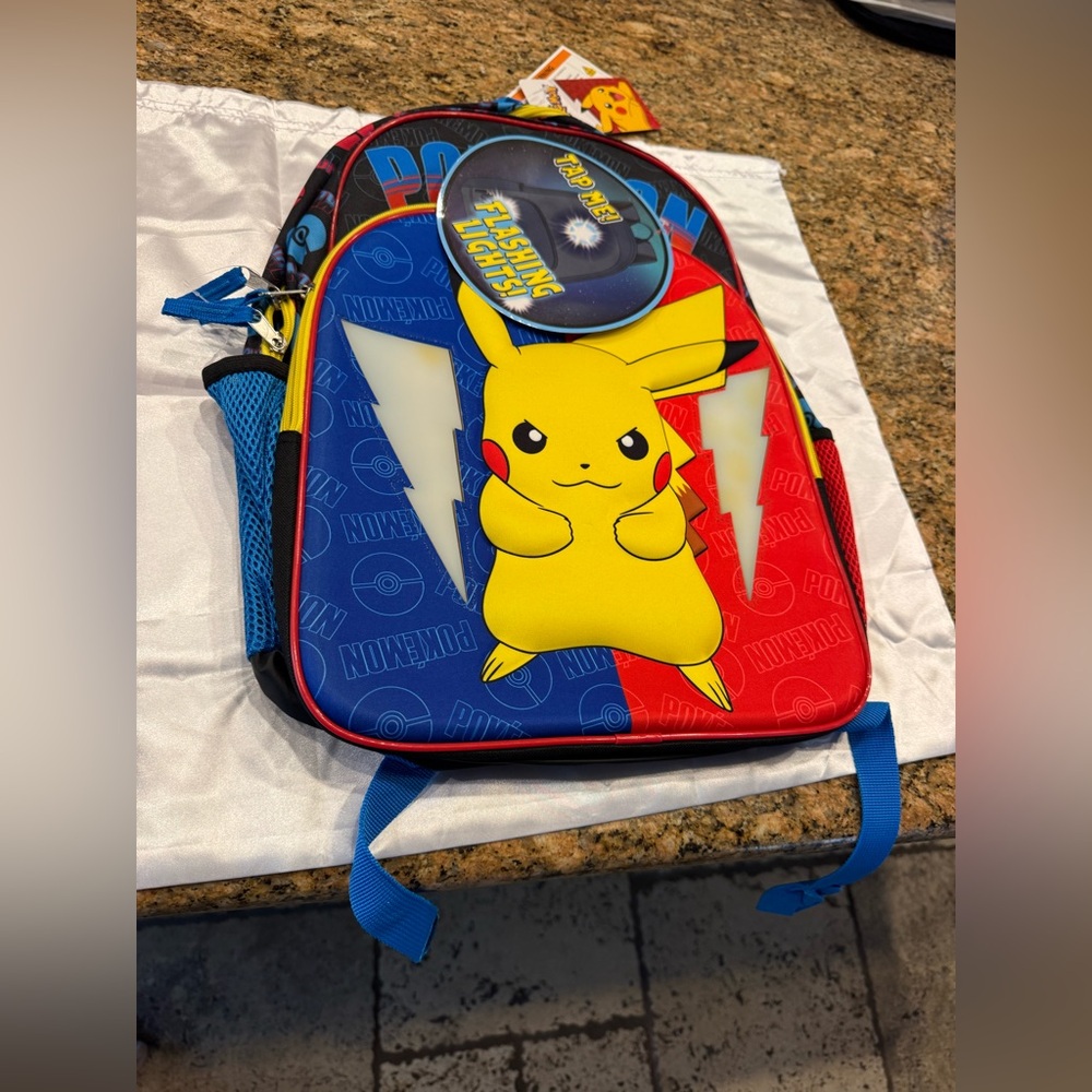 Pokémon Pikachu light-up backpack New